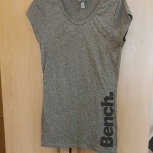Bench Heather Gray Tee with Black Logo